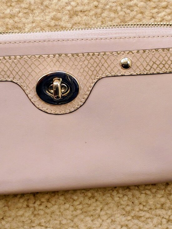 Coach Accessories - Pink Genuine Leather Wristlet Wallet